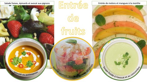 Entrées de fruits